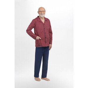 Rozopínané pyžamo 403 ANTONI BIG kaštanové 3xl