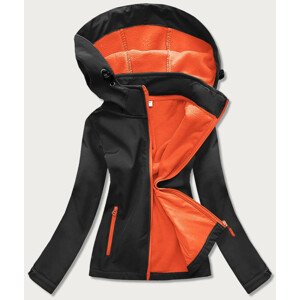 Čierno-oranžová dámska trekingové bunda-mikina (HH018-1-48) černá S (36)