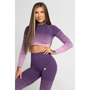 Gym Glamour Crop-Top Violet Ombre XS