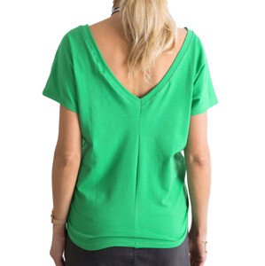 Tričko s výstrihom na chrbte zelené M