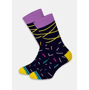 Veselé ponožky Dots Socks čierne (DTS-SX-470-C)