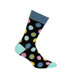 Vzorované pánske ponožky PERFECT MAN-CASUAL čierna 39-41