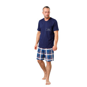 Pánske pyžamo 812 IKAR tmavě modrá XL