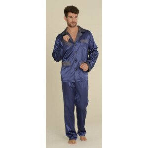 Pánske pyžamo satyna 939 - DE LAFENSE GRANATOWY XL