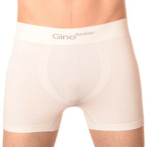 Pánske boxerky Gino bezšvové bambusové biele (54004) XL