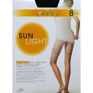 Sun Light 8-dňové samodržiace pančuchy - Omsa tmavo hnedá (sierra) 4-L