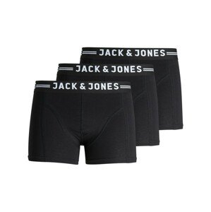 3PACK pánske boxerky Jack and Jones black (12081832 - black/black) L