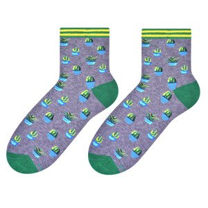 Dámske ponožky 078 MELANŽOVĚ ŠEDÁ 35-38