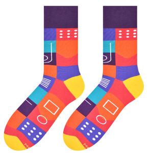 Pánske vzorované ponožky 079 fialová 43-46