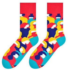 Pánske vzorované ponožky 079 MALINA/SPOLEČNOST 39-42