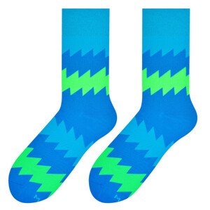 Pánske vzorované ponožky 079 BLUE/ZIGZAG 39-42