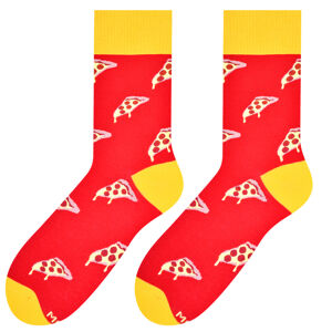 Pánske vzorované ponožky 079 červená 43-46