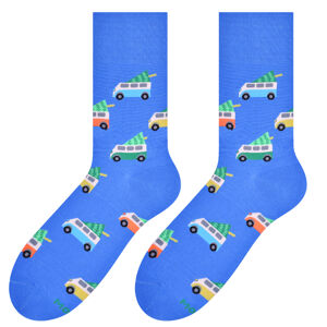 Pánske vzorované ponožky 079 modrá 43-46