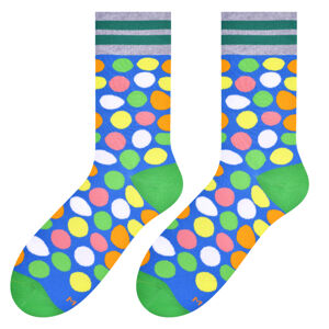 Pánske vzorované ponožky 079 NIEBIESKI/DROPS 43-46