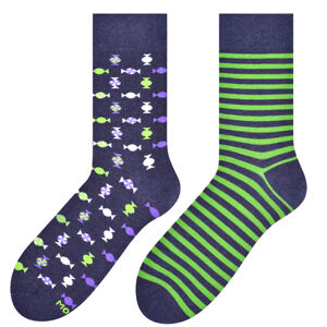 Pánske asymetrické ponožky 079 zelená 39-42