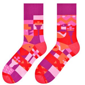 Pánske asymetrické ponožky 079 fialová 39-42