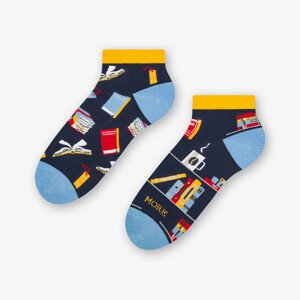 Krátke asymetrické pánske ponožky 035 modrá 39-42