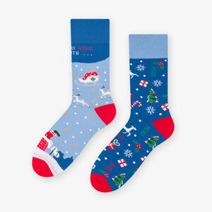 Dámske asymetrické ponožky 078 modrá 39-42