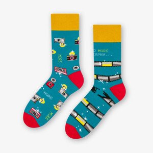 Dámske asymetrické ponožky 078 zelená 39-42