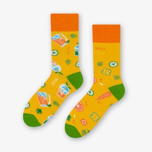 Dámske asymetrické ponožky 078 Žlutá 39-42