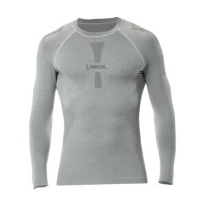 Pánske funkčné tričko s dlhým rukávom IRON-IC - šedá Farba: Sivá-IRN, Veľkosť: L/XL