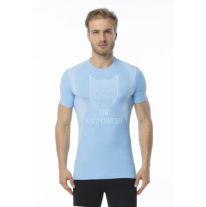 Pánske funkčné tričko s krátkym rukávom IRON-IC - Superhero - modrá Farba: Svetlo modrá, Veľkosť: L / XL