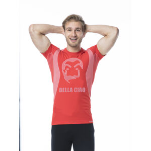 Pánske funkčné tričko s krátkym rukávom IRON-IC - Bella Ciao - červená Farba: Červená, Veľkosť: L / XL
