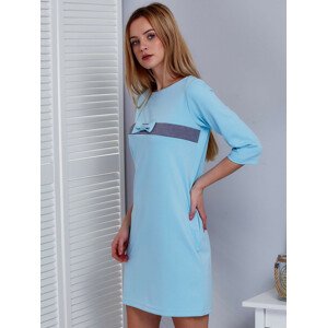 Dámske šaty s mašľou 18204 - FPrice svetlo modrá 44