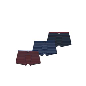 Pánske boxerky C+3 VBE-457 M-2XL jeans-bordowy M
