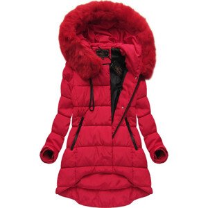 Červená dámska zimná bunda (X7670BIGX) czerwony 48