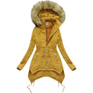 Žltá dámska zimná bunda (7203W) Žlutá XXL (44)