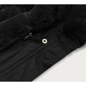 Čierna dámska zimná bunda s vložkou (7600BIG) černá 54