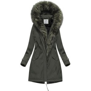 Khaki dámska zimná bunda s kapucňou (CARMEN) khaki XXL (44)