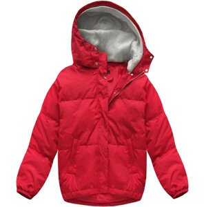 Dámska zimná bunda s prírodnou výplňou (7113) Červená L (40)