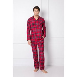 Pánske pyžamo Aruelle Daren Long w/r S-2XL červená/červená L