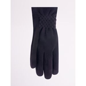 Dámske semišové rukavice RS-031 BLACK\RED 23 CM