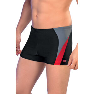 Pánske boxerkové plavky Peter1 čiernočervenej čierna L
