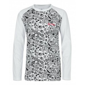 Dievčenské bavlnené tričko Vanila-jg white - Kilpi 158