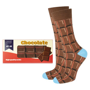 SOXO GOOD STUFF Ponožky - Čokoláda/kartón hnedá 35-40
