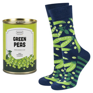 Dámske ponožky SOXO Peas in a Can zelená / modrá 35-40