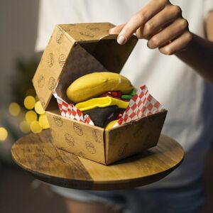 SOXO GOOD STUFF Ponožky Hamburger v krabici červená 40-45