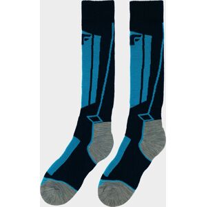 Chlapčenské lyžiarske ponožky 4F JSOMN400 Modré modrá 33-35