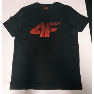 Pánske bavlnené tričko 4F TSM302 Čierne čierna 3XL