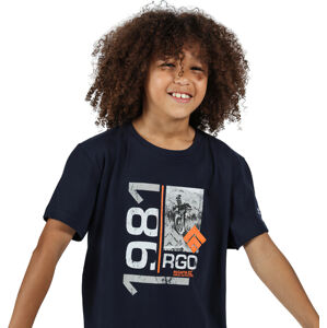 Detské tričko Regatta RKT106 Bosley III Tmavomodré modrá 11-12 rokov