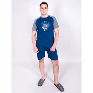 Pánske pyžamo 018 tmavo modrá XL