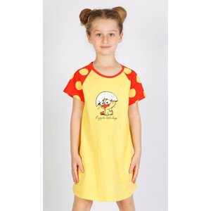 Detská nočná košeľa s krátkym rukávom Kurča žlutá 9 - 10