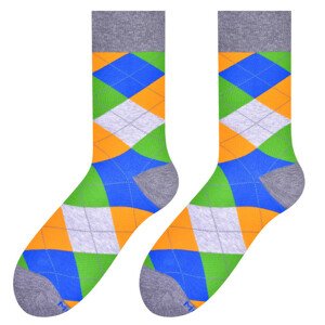 Pánske ponožky MORE 051 M.C.GREY/BLOCKS 39-42