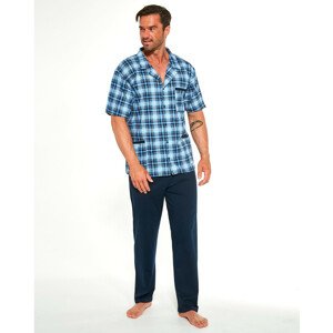 Rozopnuté pánske pyžamo Cornette 318/42 w/r 3XL-5XL modrá 3xl
