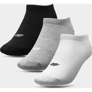 Detské ponožky 4F JSOM006 bílé_šedé_černé farba 32-35