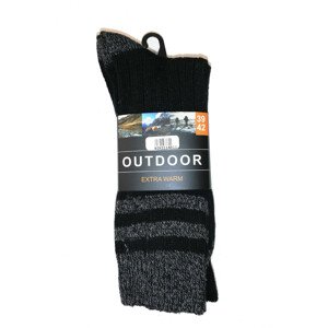 Pánske ponožky WIK Outdoor Extrawarm 21140 A'3 čierna & grafitová 43-46